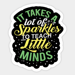 'Takes a Lot of Sparkle' Kindergarten Teacher Gift Sticker